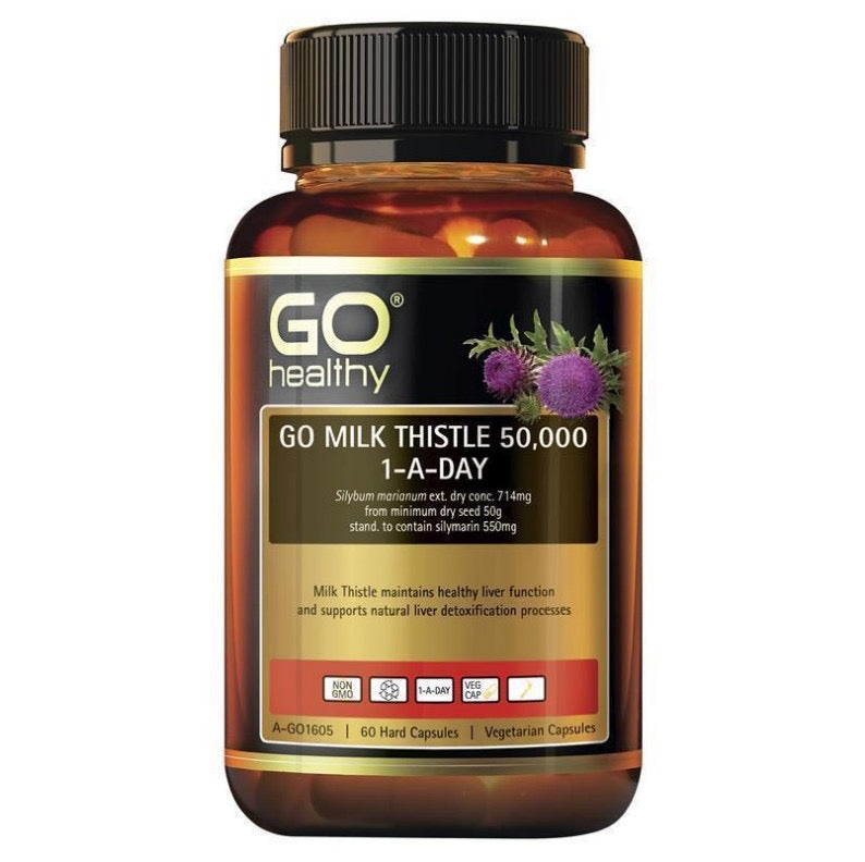 本週特價至2/8-紐西蘭Go Healthy高含量奶薊草50,000mg 60粒 （素食膠囊）