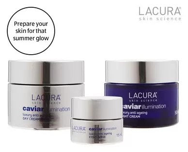 Lacura Skin Science 魚子醬護膚禮品套裝 日霜 50ml /晚霜 50ml /眼霜 15ml