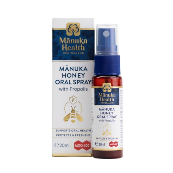 【現貨優惠】紐西蘭Manuka Health麥盧卡蜂蜜蜂膠噴霧MGO400+ 20ml